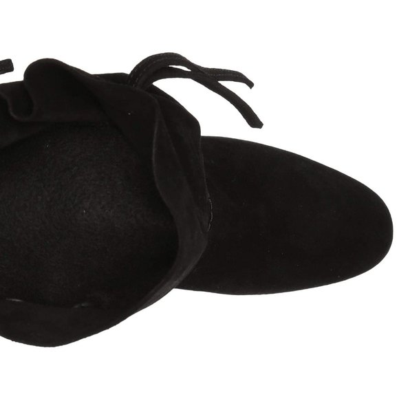 NWT Tory Burch®  Suede metal logo block heel bootie with tassel - Picture 5 of 11